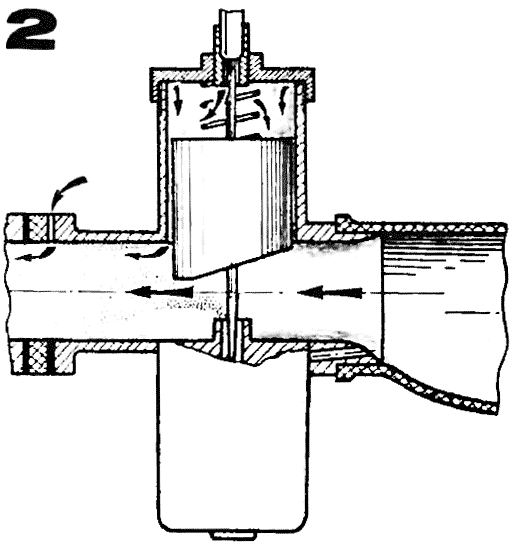 2) вследствие поступления лишнего («постороннего») воздуха через соединения карбюратора с патрубком, если повреждена прокладка;