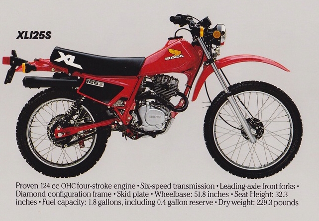 Мотоцикл Honda XL 125 S 1984