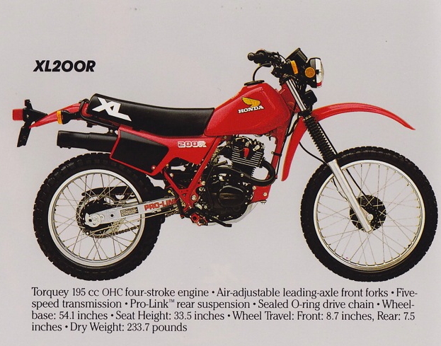 Мотоцикл Honda XL 200 R 1984