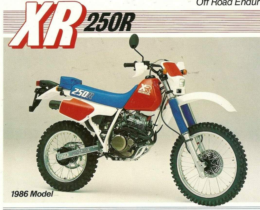 Мотоцикл Honda XR 250R 1986 фото