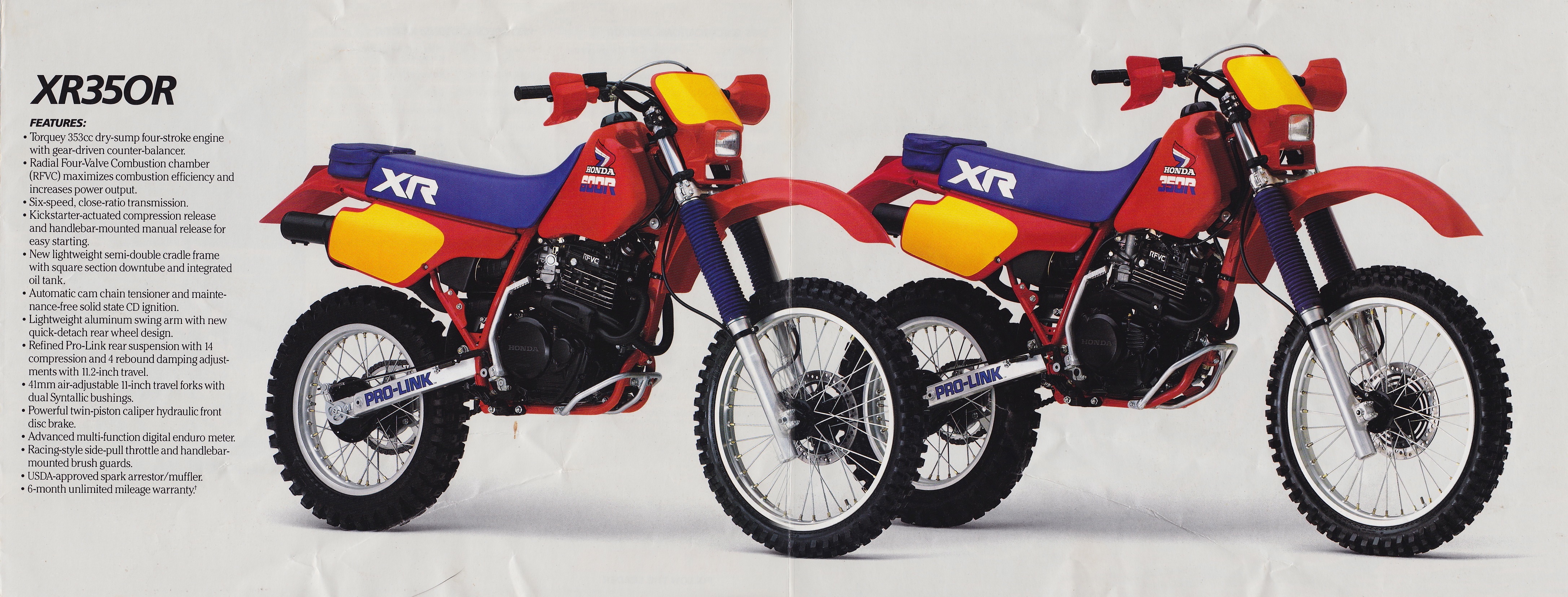 Мотоцикл Honda XR 350 R 1985