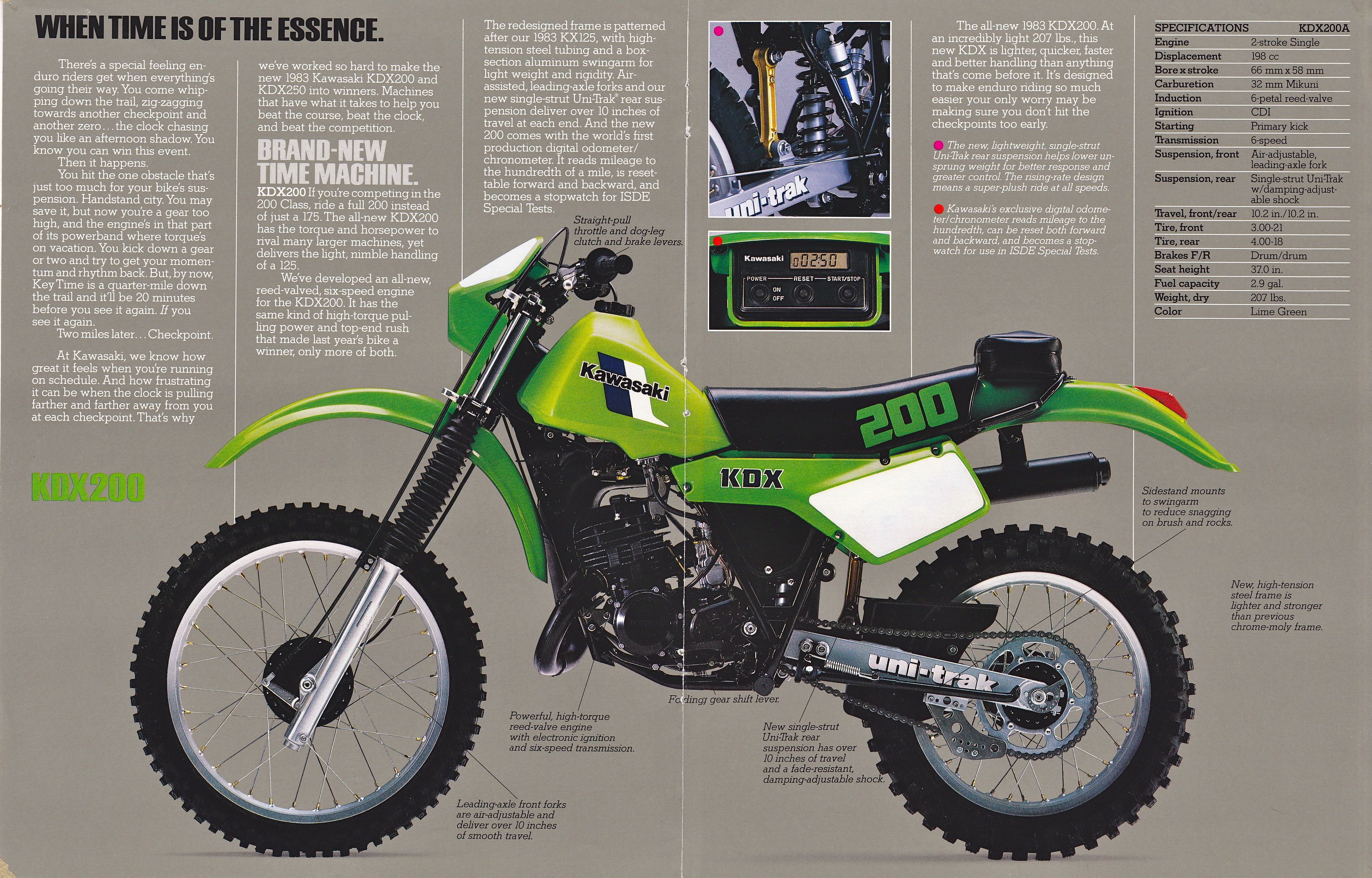 Мотоцикл Kawasaki KDX 200 1983