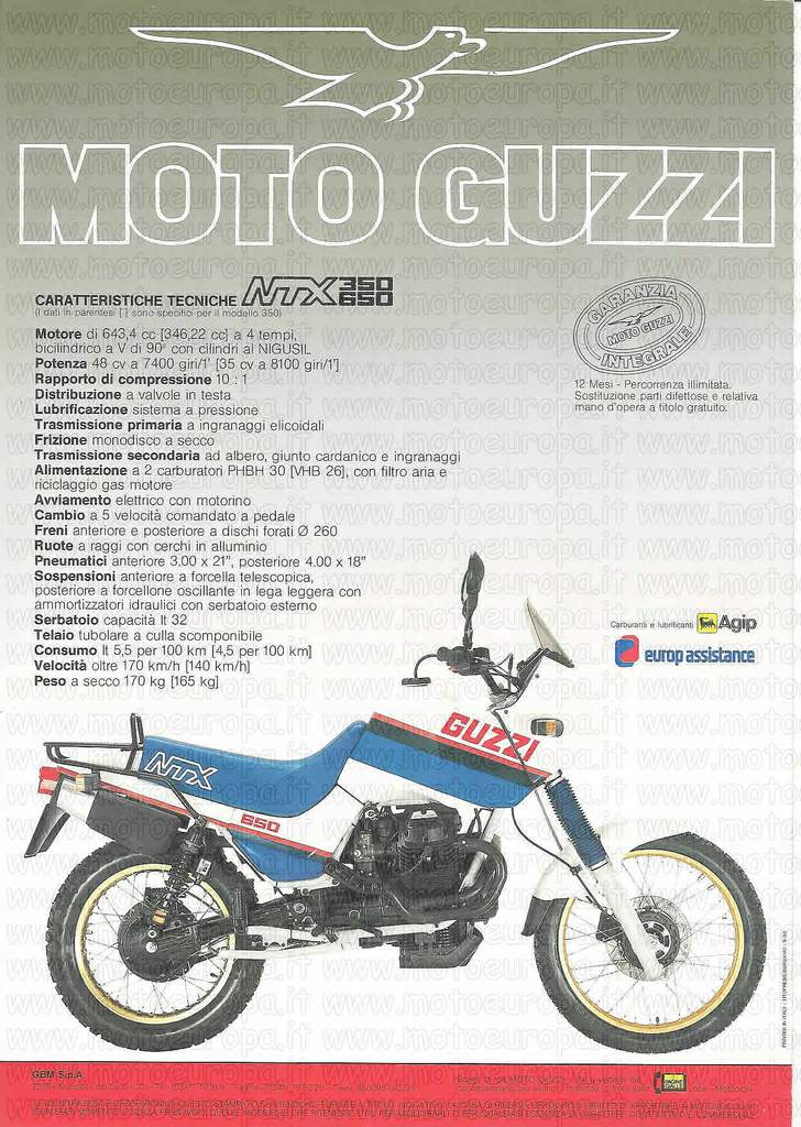 Мотоцикл Moto Guzzi V 65NTX  1988 фото