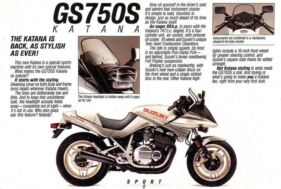 Мотоцикл Suzuki GSX 750SF Katana 1985 фото