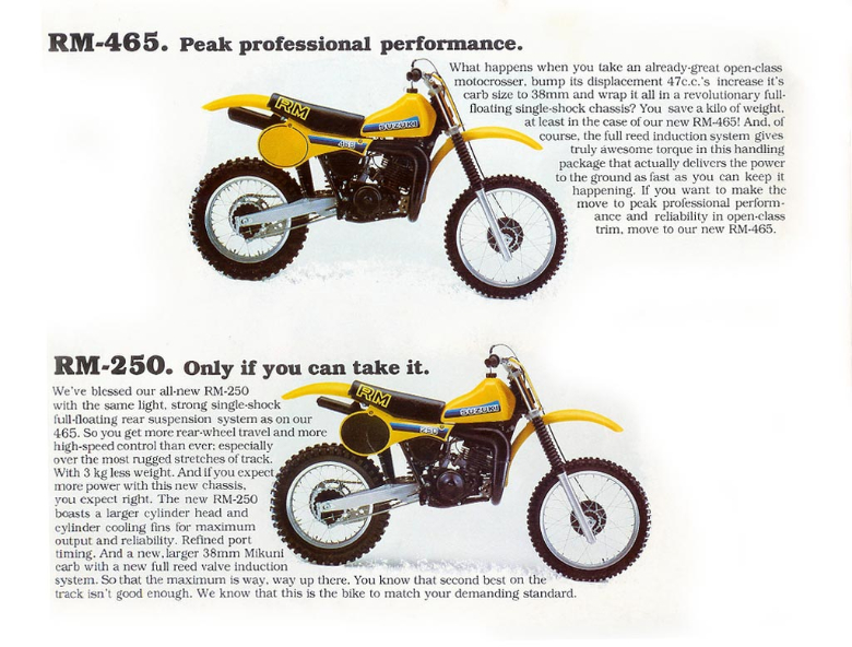 Мотоцикл Suzuki RM 465 1981