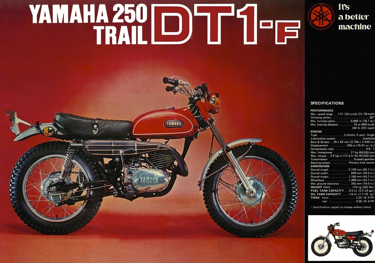 Мотоцикл Yamaha DT1-F 250 TRAIL 1972 фото