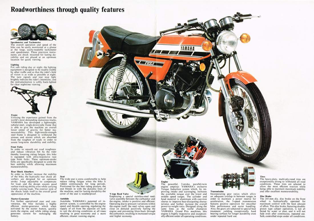 Мотоцикл Yamaha Yamaha RD 200 1976 1976