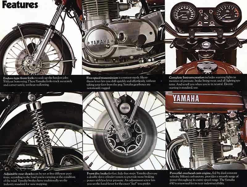 Мотоцикл Yamaha XS 650 1974 фото