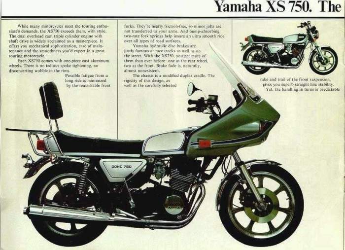 Мотоцикл Yamaha XS 750 Touring 1977 фото