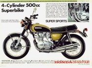 Мотоцикл Honda CB 500 Four K1 1972 фото