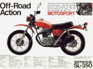 Мотоцикл Honda SL 350 1970 фото