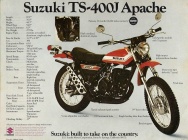 Мотоцикл Suzuki TS 400 Hustler 1972 фото