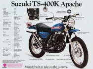 Мотоцикл Suzuki TS 400 Hustler 1972 фото
