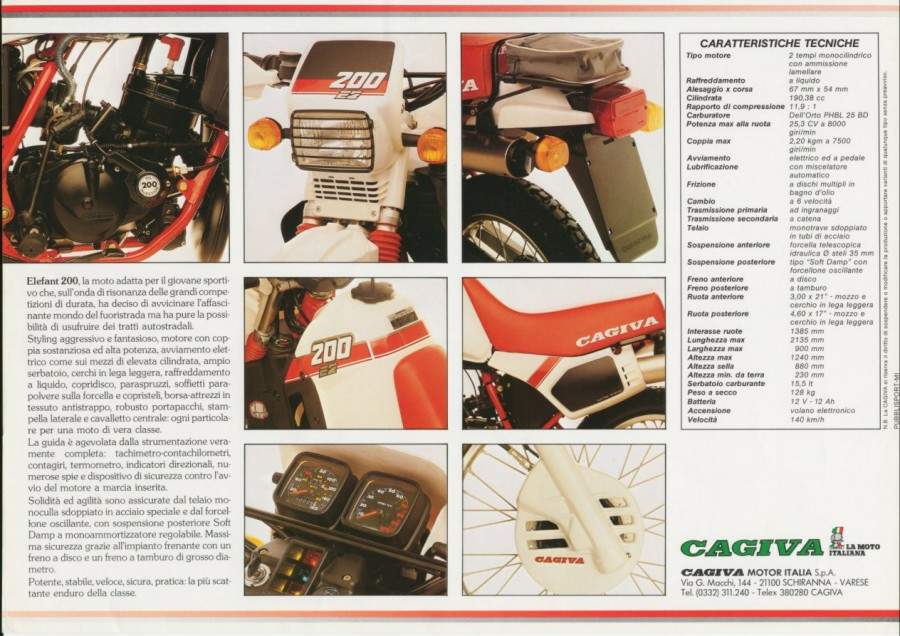 Мотоцикл Cagiva Elefant 200 1984 фото