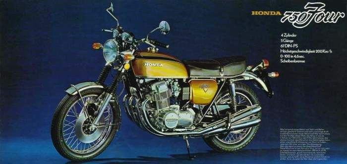 Мотоцикл Honda CB 750 K2 1972 фото