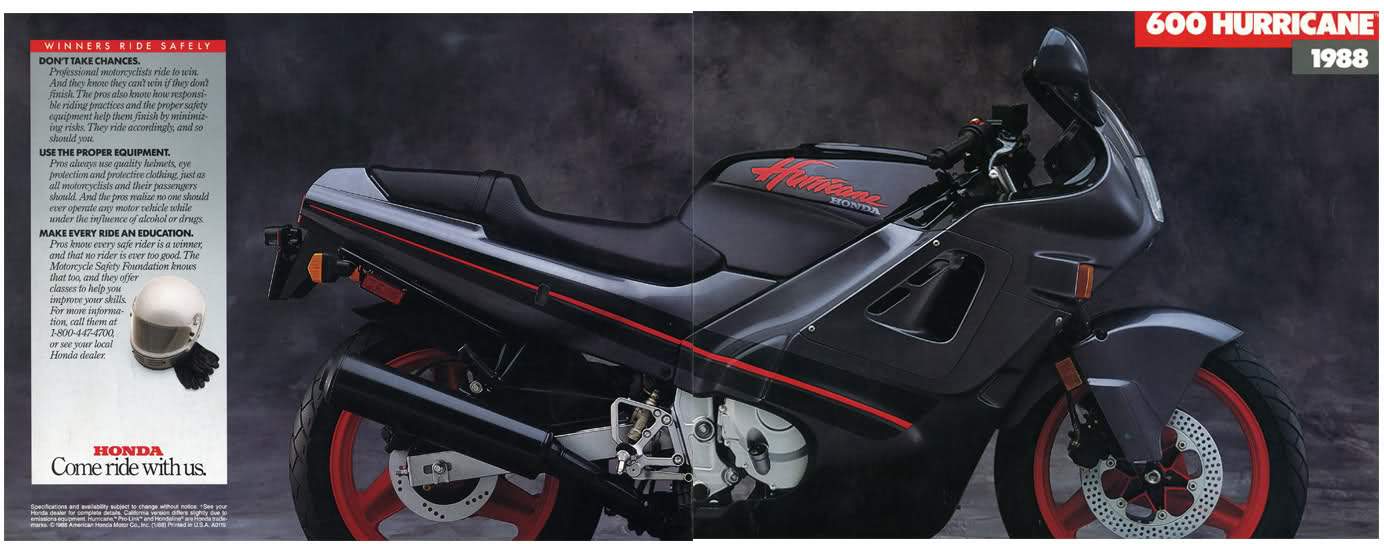 Мотоцикл Honda CBR 600 Hurricane 1988 фото