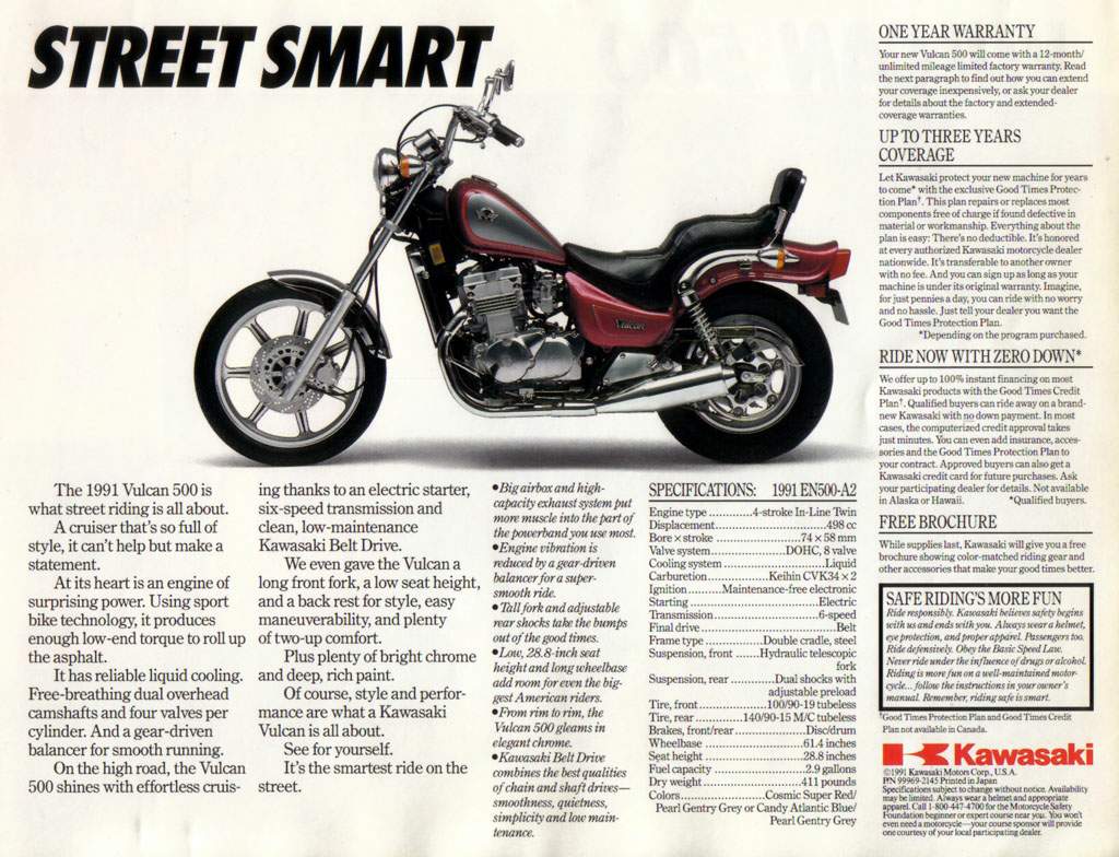 Мотоцикл Kawasaki VN 500 Vulcan 1994 фото