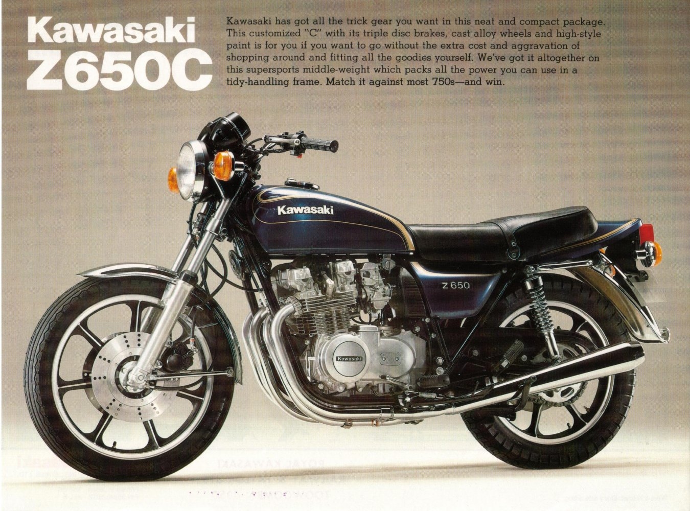Мотоцикл Kawasaki Z 650 Custom 1979 фото