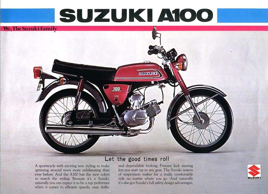 Мотоцикл Suzuki A 100 1966 фото