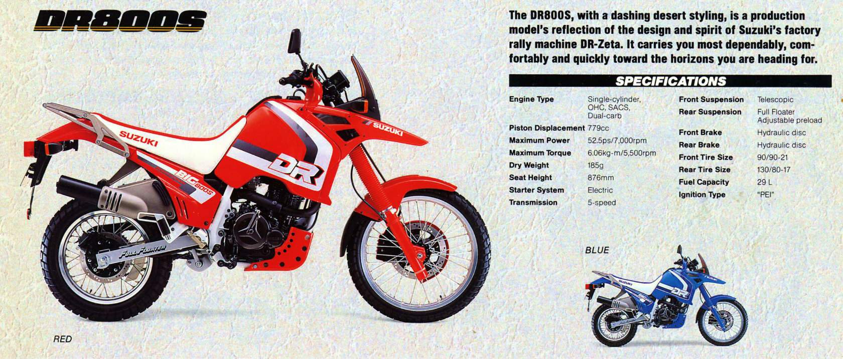 Мотоцикл Suzuki DR 800S Big 1990 фото