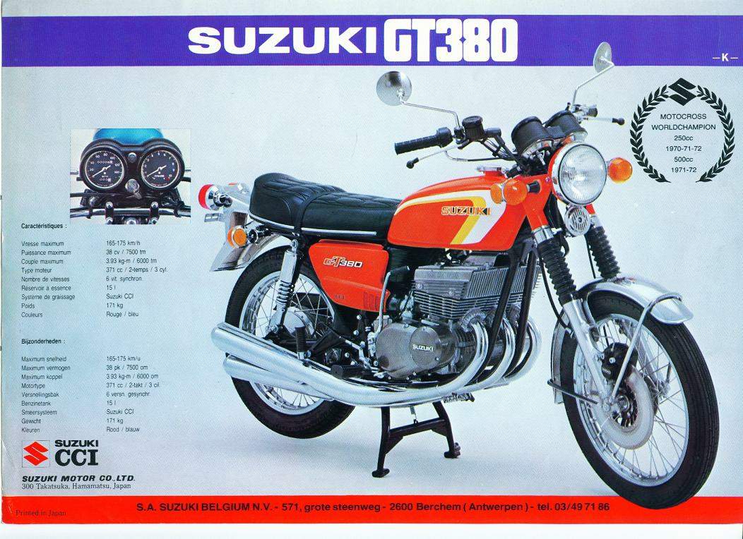 Мотоцикл Suzuki GT 380K 1973 фото