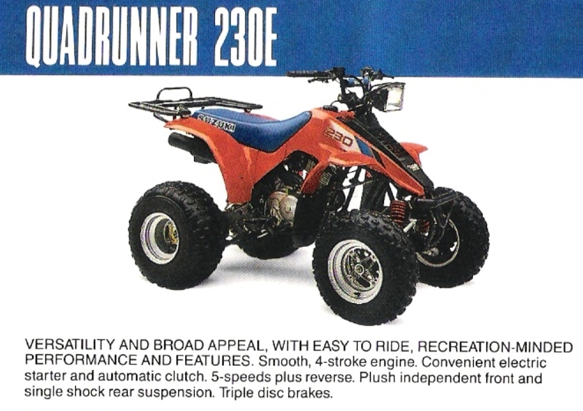 Мотоцикл Suzuki QUADRUNNER 230 E 1987