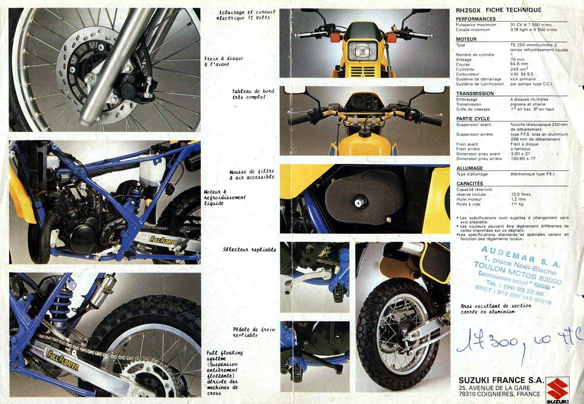 Мотоцикл Suzuki TS 250X 1984 фото