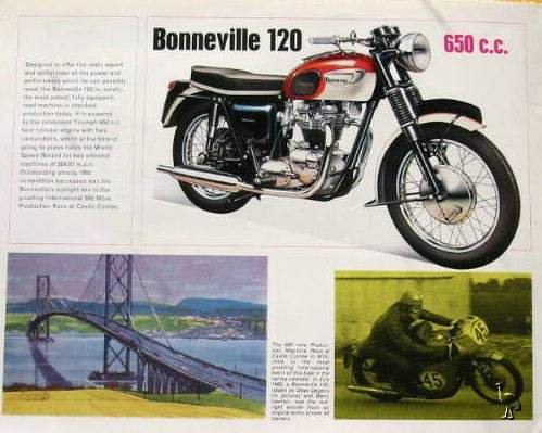 Мотоцикл Triumph T 120 650 Bonneville 1966 фото