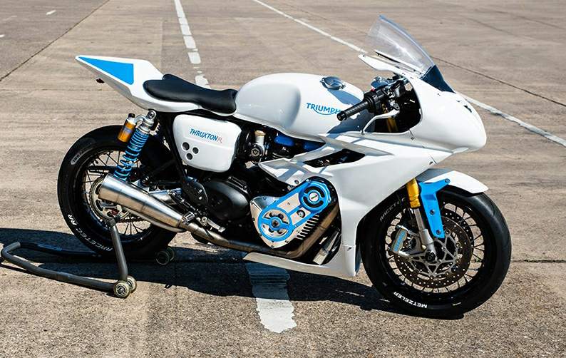 Мотоцикл Triumph Thruxton 1200R Supercharged The White Bike 2016 фото
