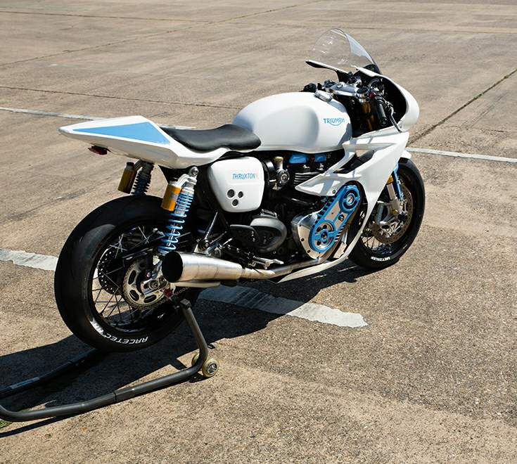 Мотоцикл Triumph Thruxton 1200R Supercharged The White Bike 2016 фото