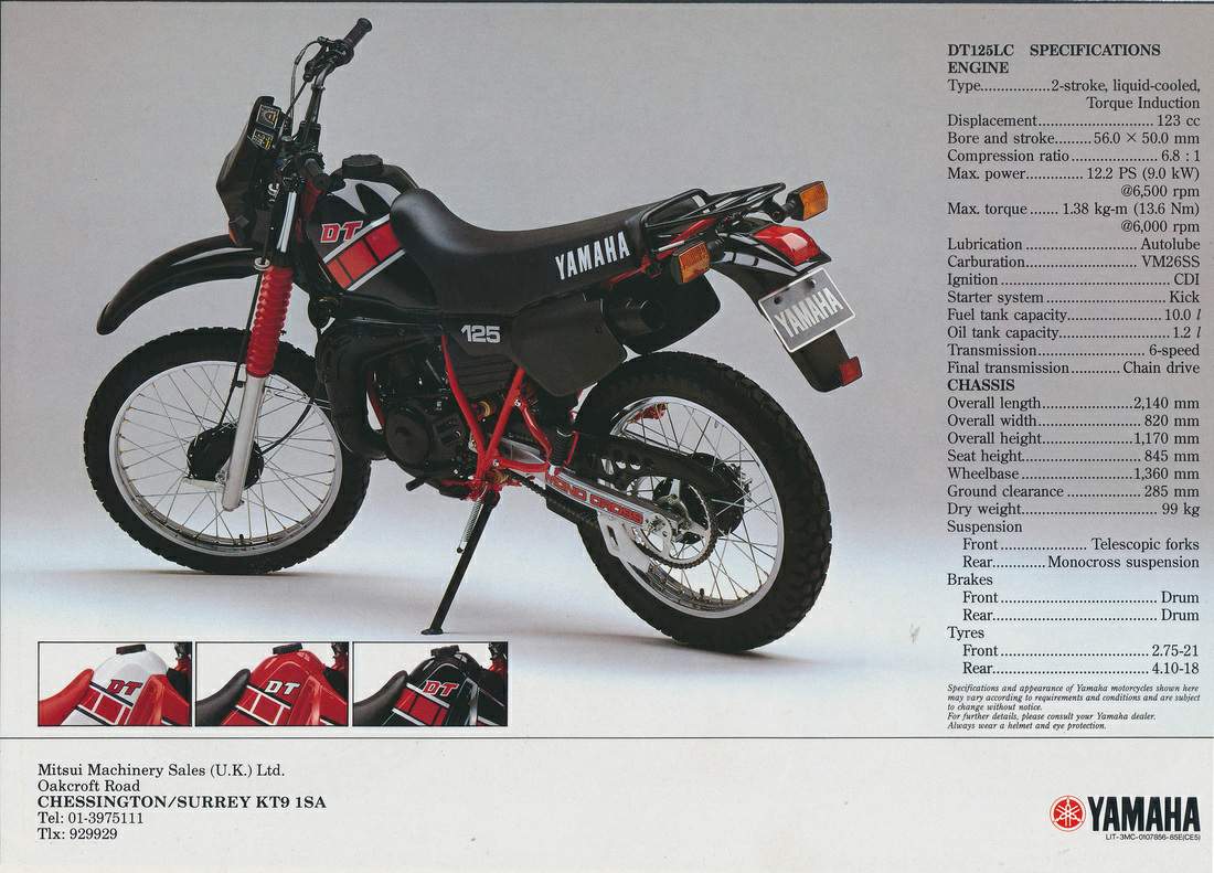 Мотоцикл Yamaha DT 125LC 1983 фото