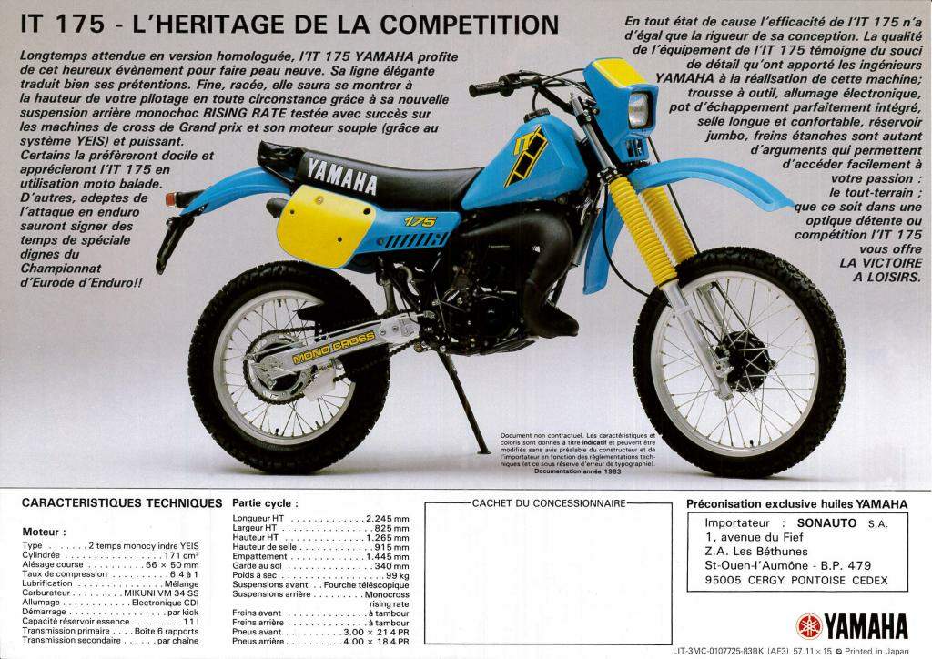 Мотоцикл Yamaha IT 175 1982 фото