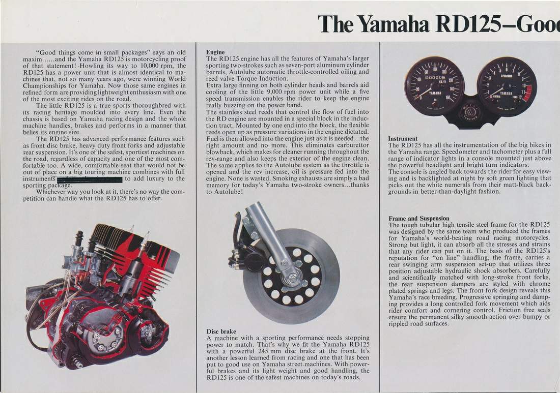 Мотоцикл Yamaha RD 125 1978 фото