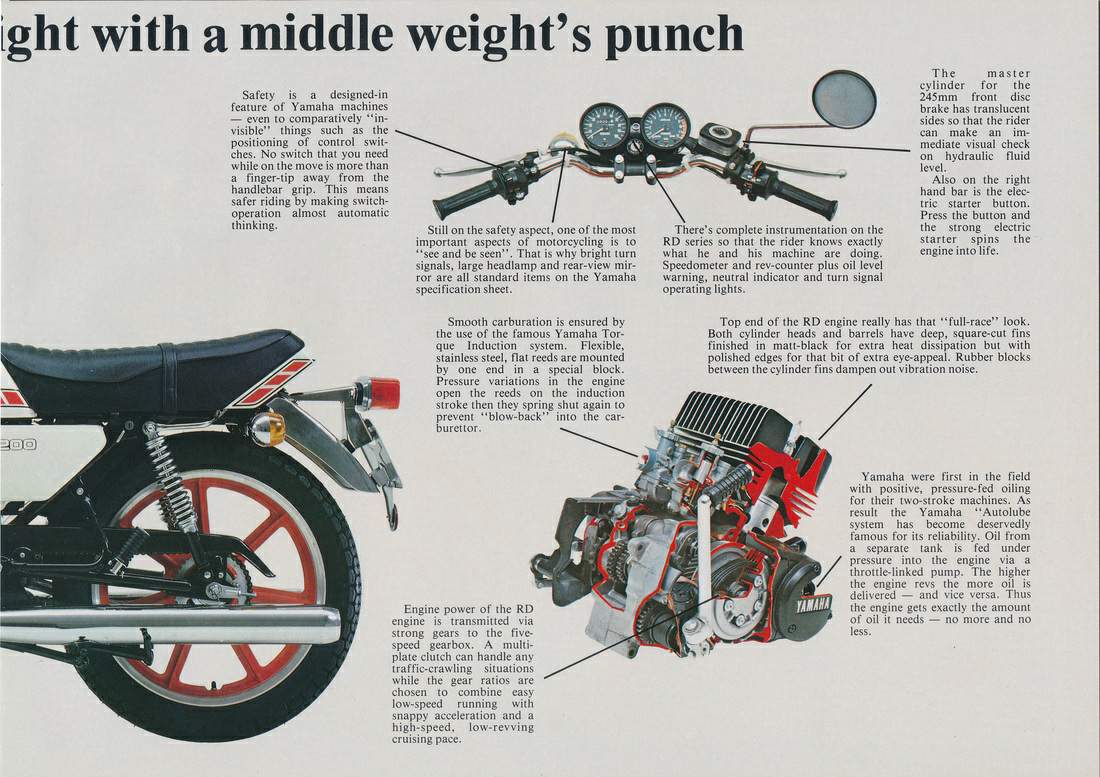 Мотоцикл Yamaha RD 200 1979 фото