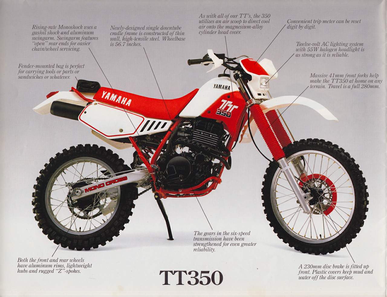Мотоцикл Yamaha TT 350 1986 фото