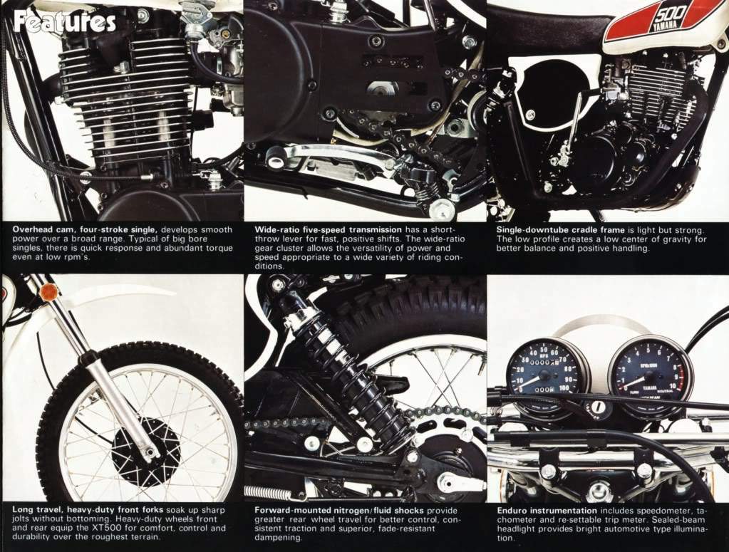 Мотоцикл Yamaha XT 500 1976 фото
