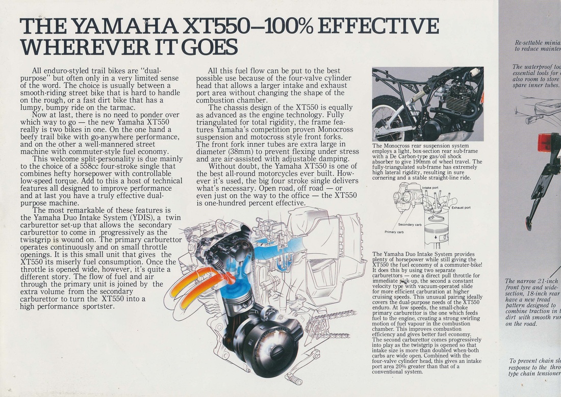 Мотоцикл Yamaha XT 550 1983 фото